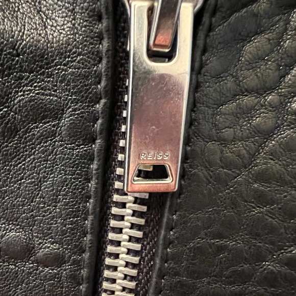 Reiss Luella Texture Leather Biker Jacket. Size 2 - Picture 8 of 14